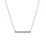 14k gold double diamond bar necklace