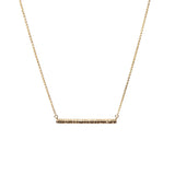 14k gold double diamond bar necklace