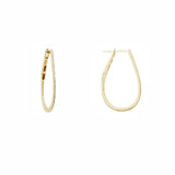 14k gold Small Diamond Horseshoe Hoops