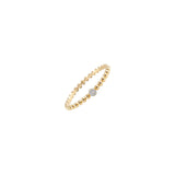 14k gold shot bead bitty diamond band