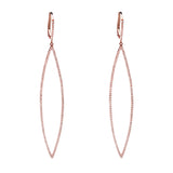 14k gold diamond elongated drops