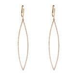 14k gold diamond elongated drops