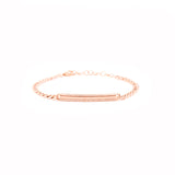14k gold diamond ID bar chain link bracelet