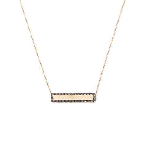 14k gold diamond id necklace