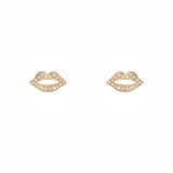14k gold diamond lip studs