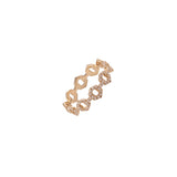 14k gold and diamond open link band
