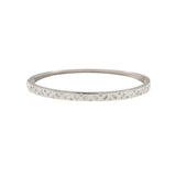 14k gold scattered diamond and baguette bangle