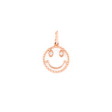 14k gold diamond smiley charm