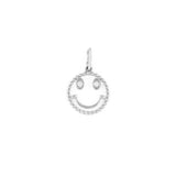 14k gold diamond smiley charm