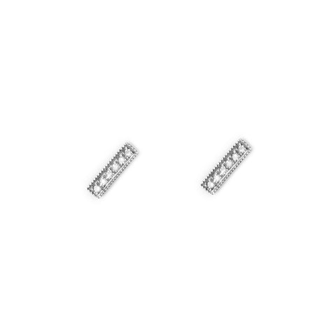 14k gold diamond single stick post