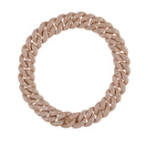 14k gold diamond large cuban link bracelet