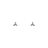 14k gold diamond cluster earrings